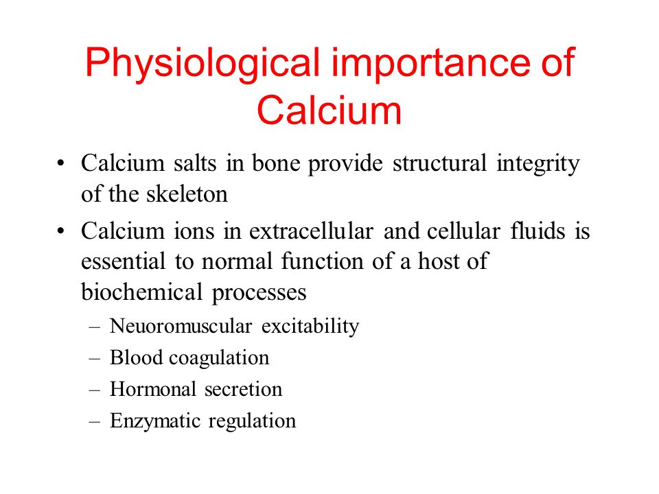 The importance of calcium